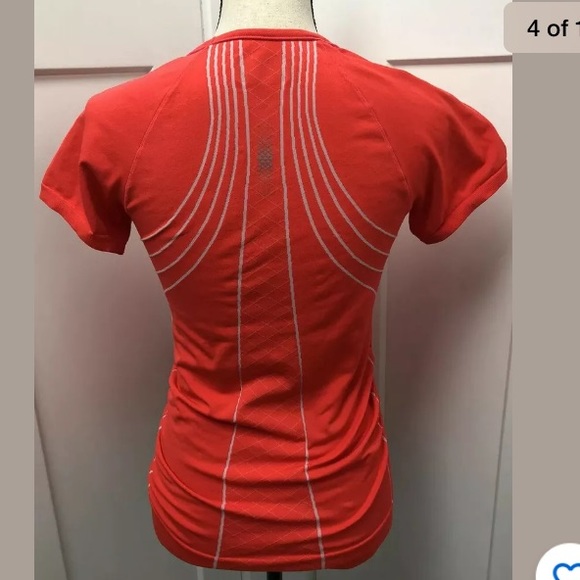 Athleta Finish Fast Seamless Active Tangerine Sm - Picture 3 of 8